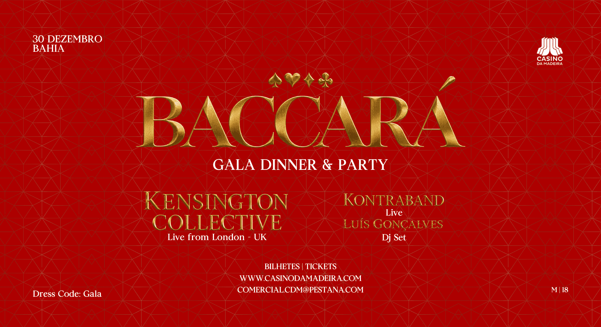 “Baccará” a 30 de Dezembro no Casino